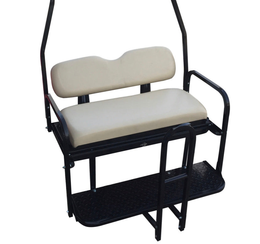 Club Car DS- Rear Flip Seat Kit. GREAT GOLF CART BACKSEAT (Club Car DS 2000-2013)