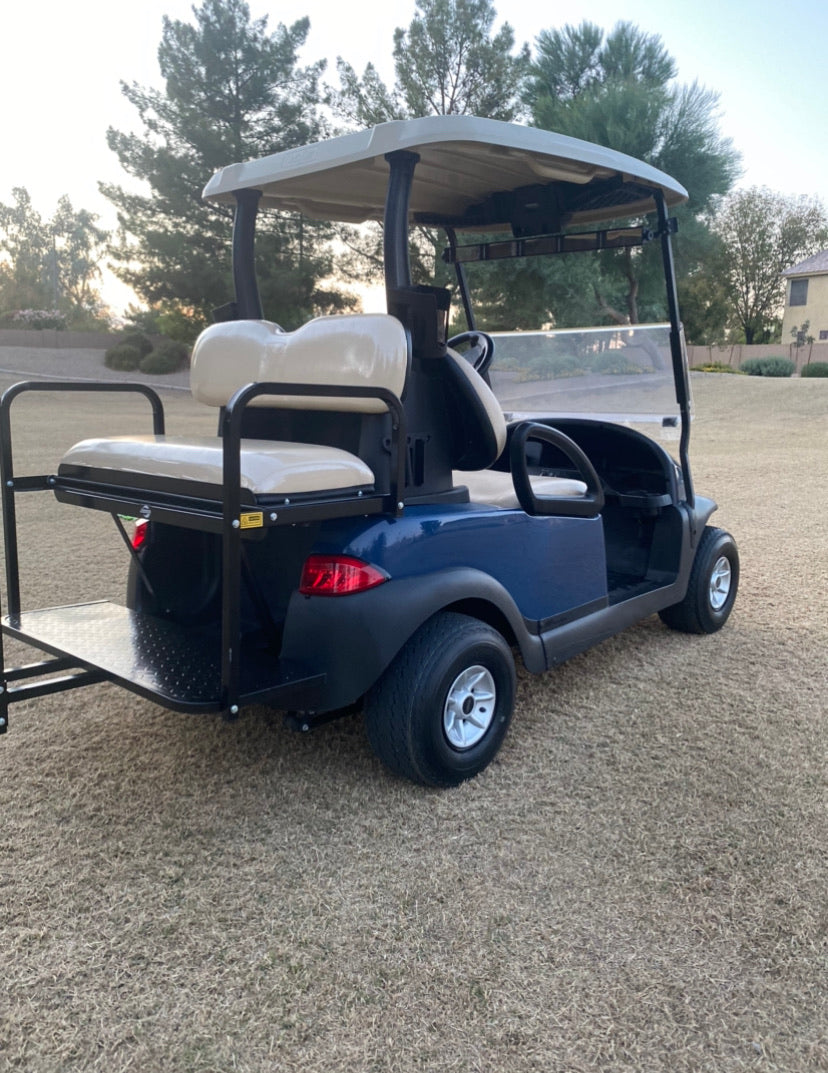 For 1982-2000 Club Car DS Golf Cart Flip Folding Rear Back Seat Kit w/ Grab  Bar